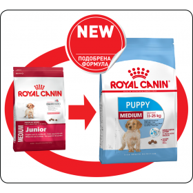 Суха храна за кучета Royal Canin Medium Junior (PUPPY)